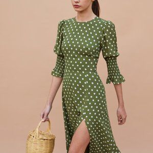 Reformation Carolena Dress in Edamame *NEW*